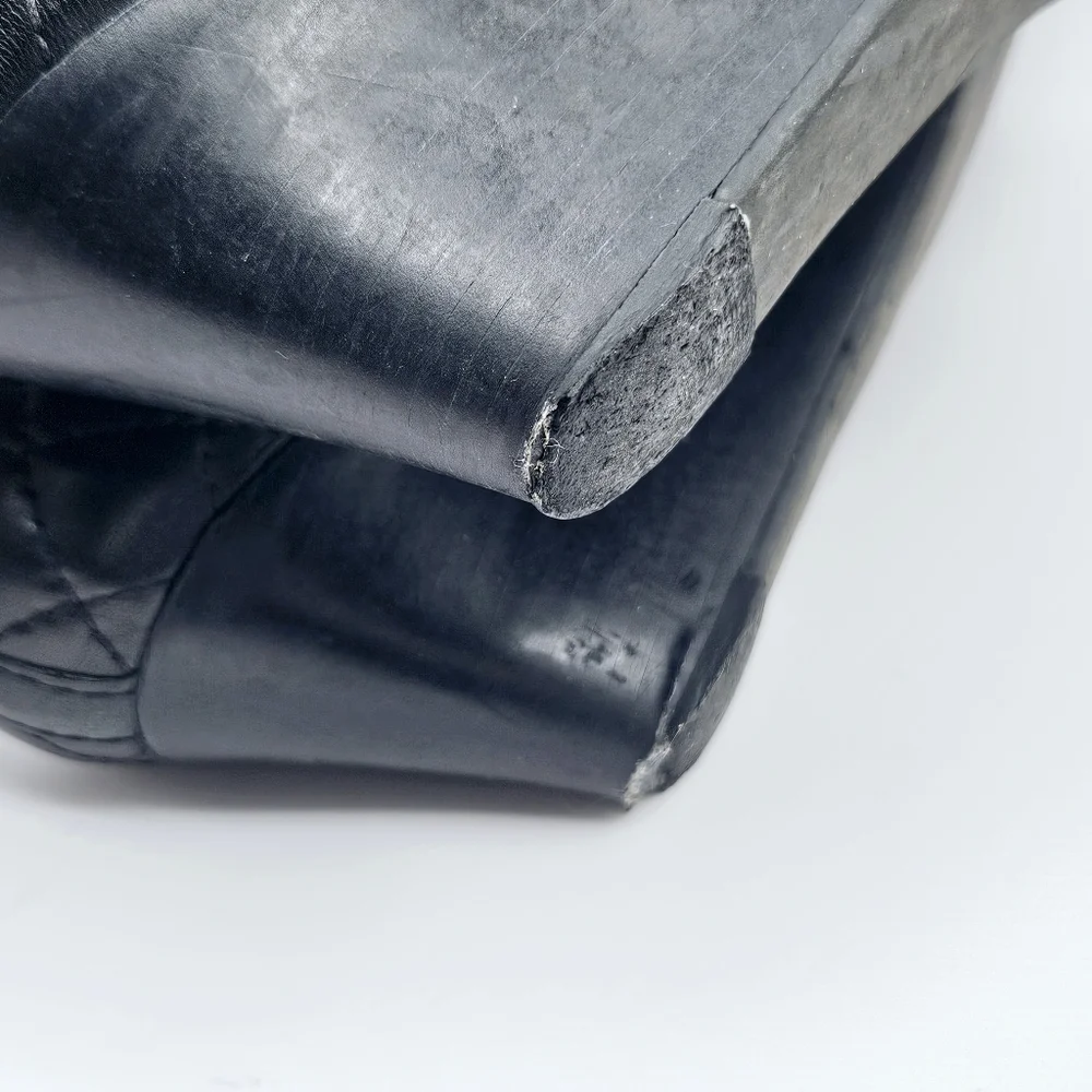 Tory Burch Black Quilted Wedges with Gold Logo - Picture 7 of 15